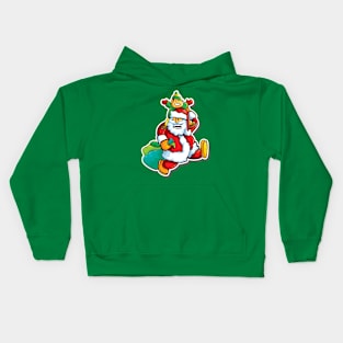 Santa and the boy Kids Hoodie